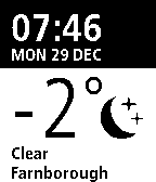 Watch face with weather display